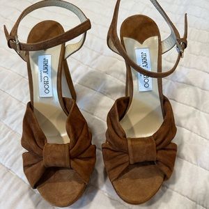 JIMMY CHOO Heloise 120 mm suede platform sandals